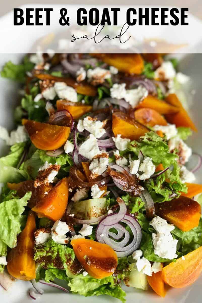 Golden Beet & Goat Cheese Salad - Proportional Plate