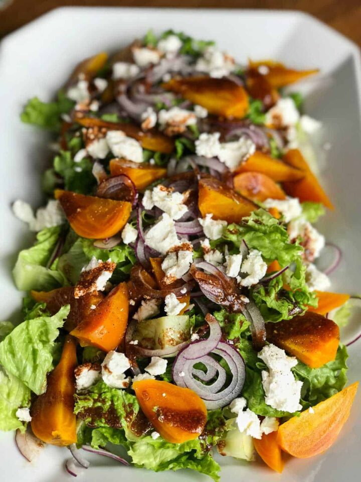 Golden Beet & Goat Cheese Salad - Proportional Plate