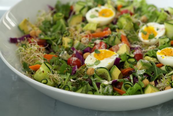 Tossed Green Salad With Poppy Seed Dressing Proportional Plate 