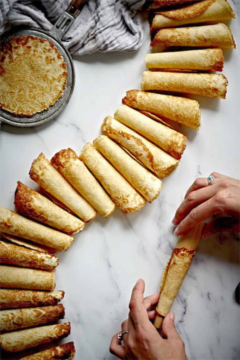 Cardamom Krumkake with Mascarpone Filling