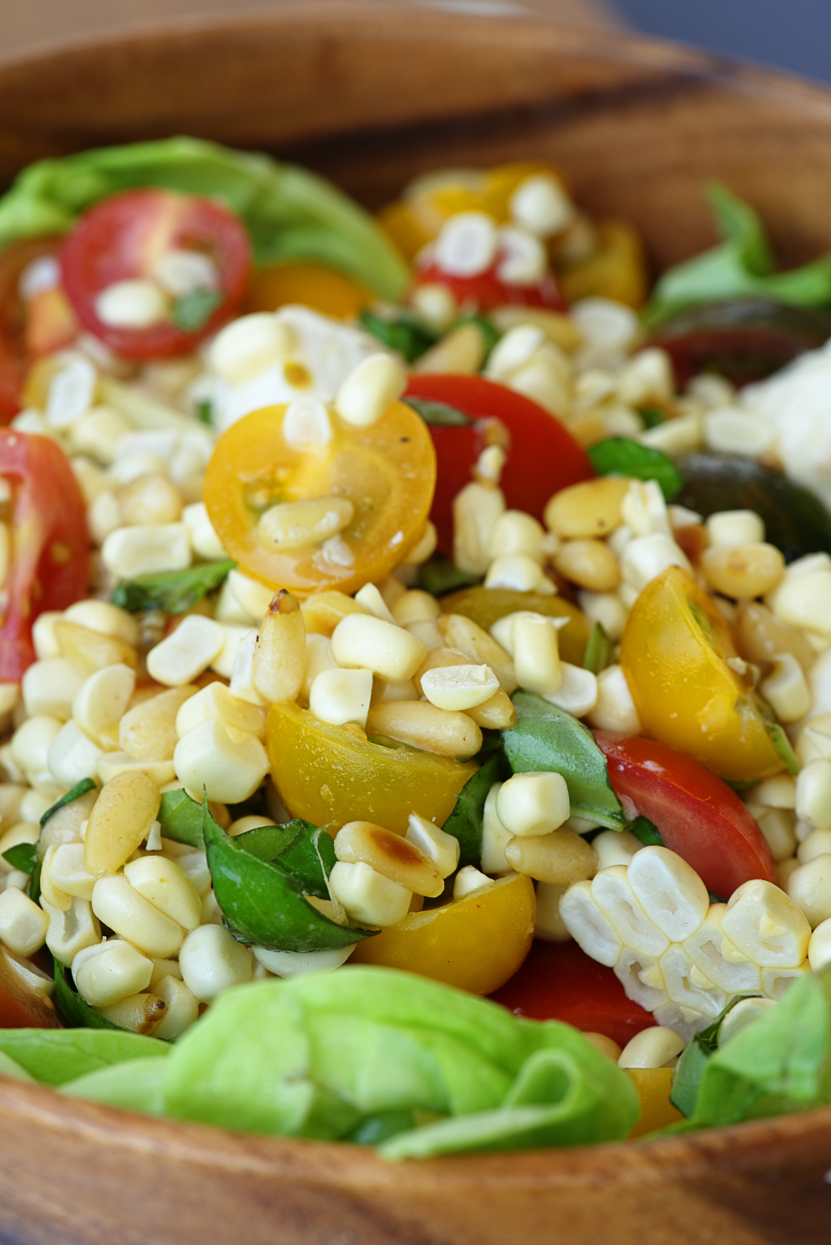Corn, Tomato, & Basil Mozzarella Bruschetta | Proportional Plate