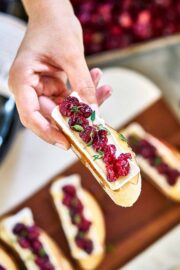 thyme crostini cranberry apple sprinkle