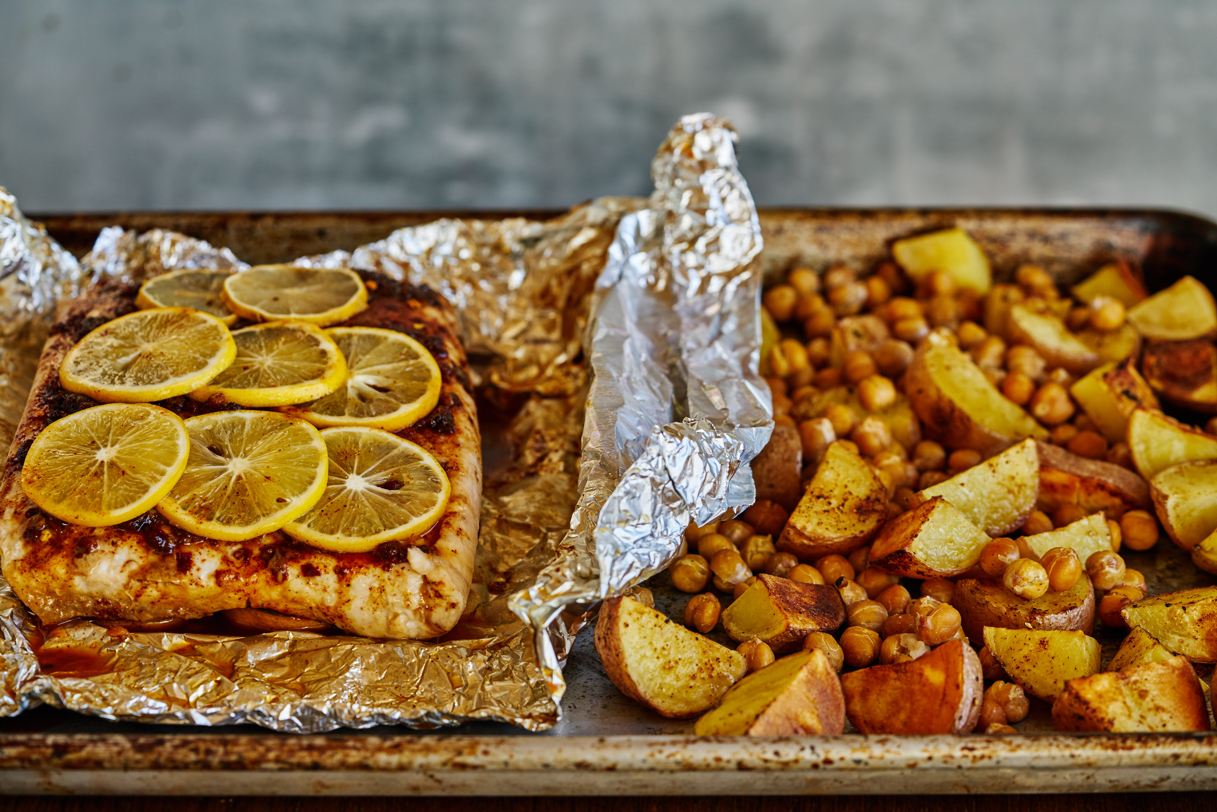Paprika Fish with Chickpeas & Potatoes | Proportional Plate