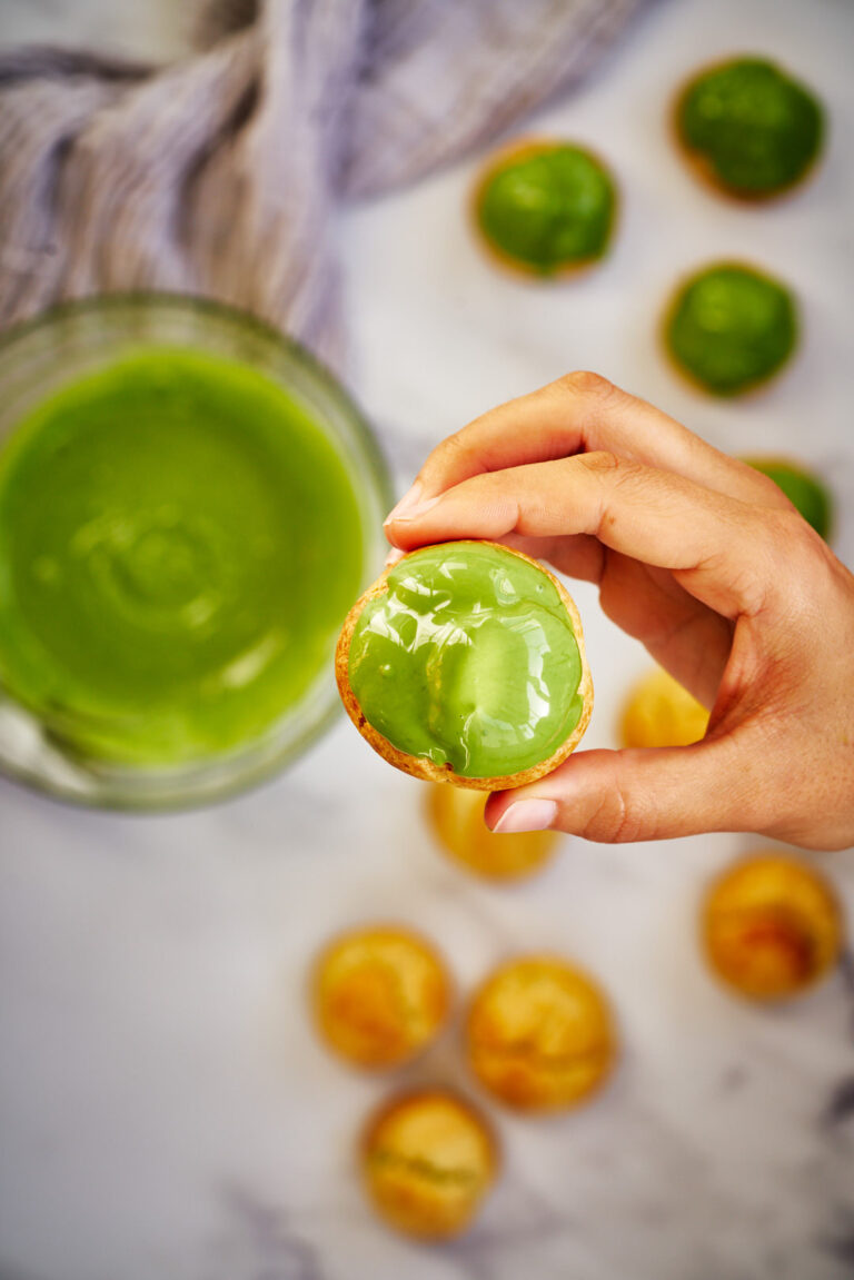 Matcha Mascarpone Cream Puffs