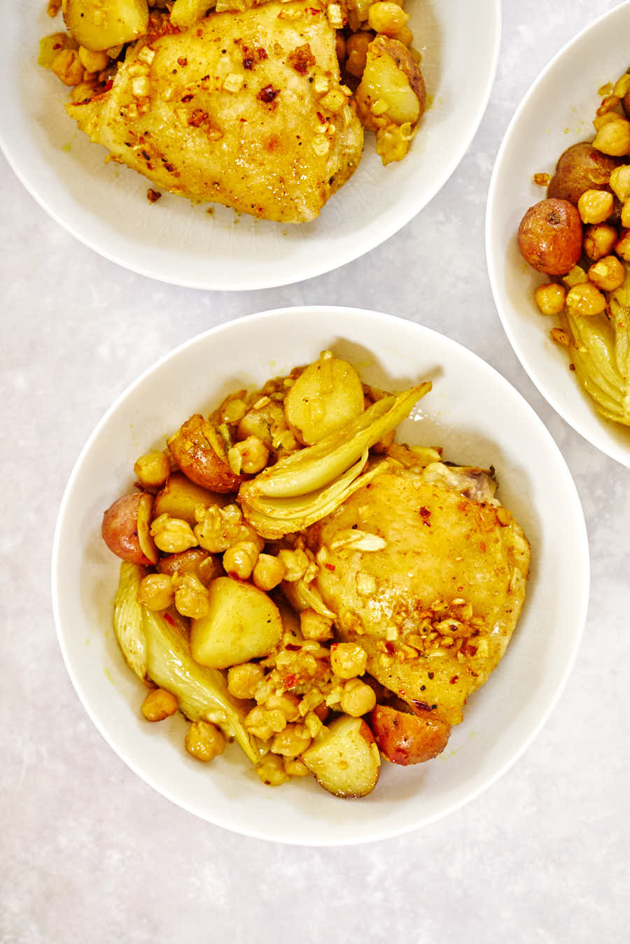 Chickpea Fennel Chicken Traybake