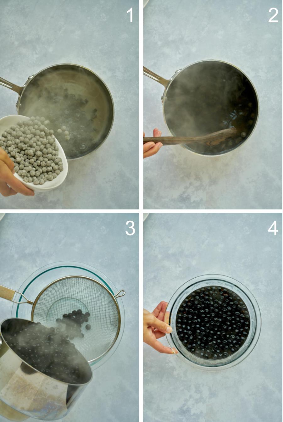 How To Make Bubble Tea With Any Tea Proportional Plate   Step By Step Tapioca Pearls 