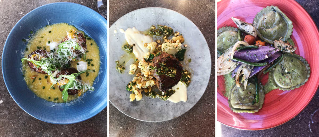 Three dishes from Carthay Circle in Disneyland.