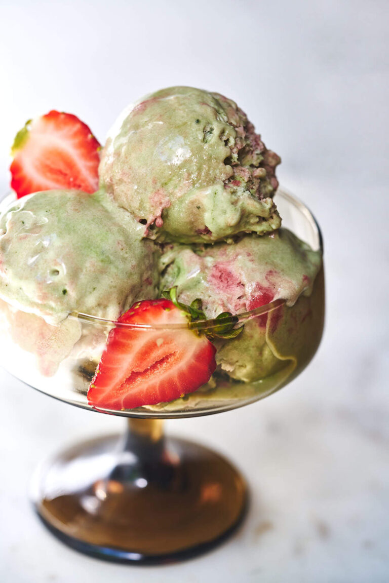 Strawberry Matcha Semifreddo