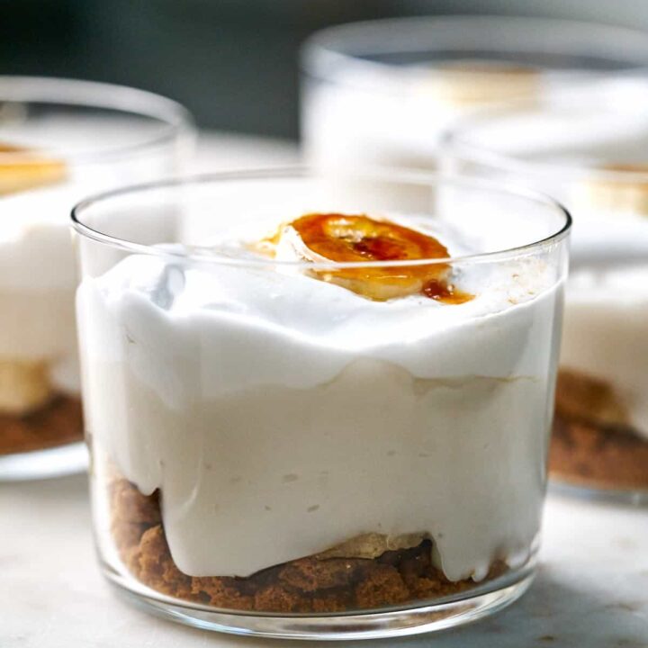 Banana Coconut Cream Pie Cups - Proportional Plate