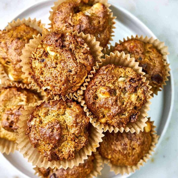 Chocolate Chip Persimmon Muffins - Proportional Plate