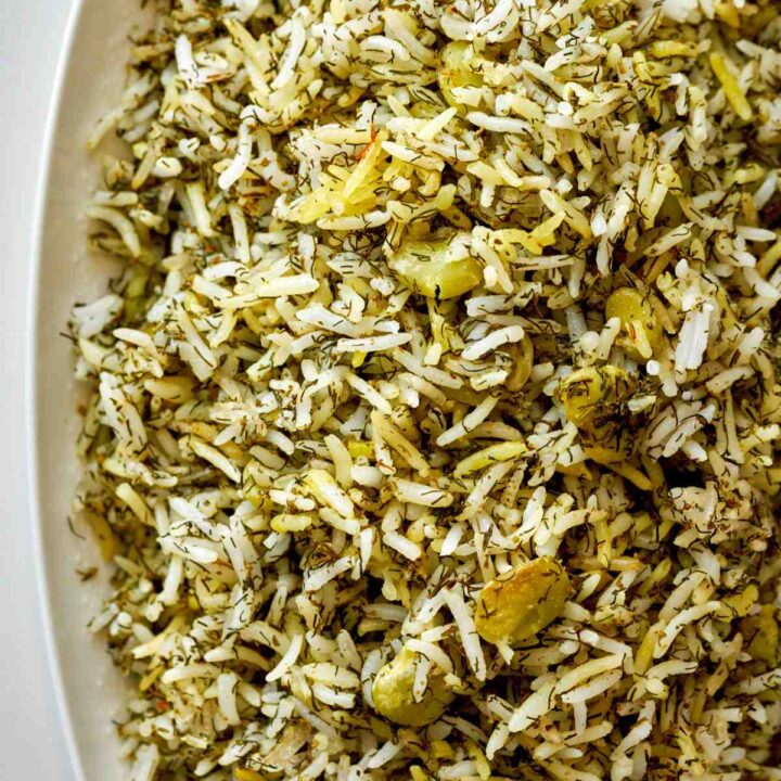 Baghali Polow, Perisan Dill Rice - Proportional Plate