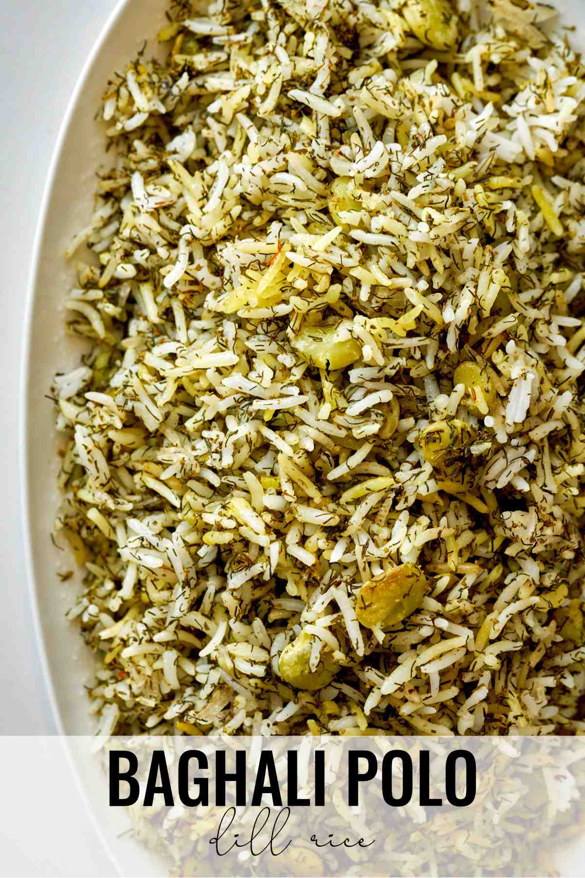 Baghali Polow, Perisan Dill Rice - Proportional Plate