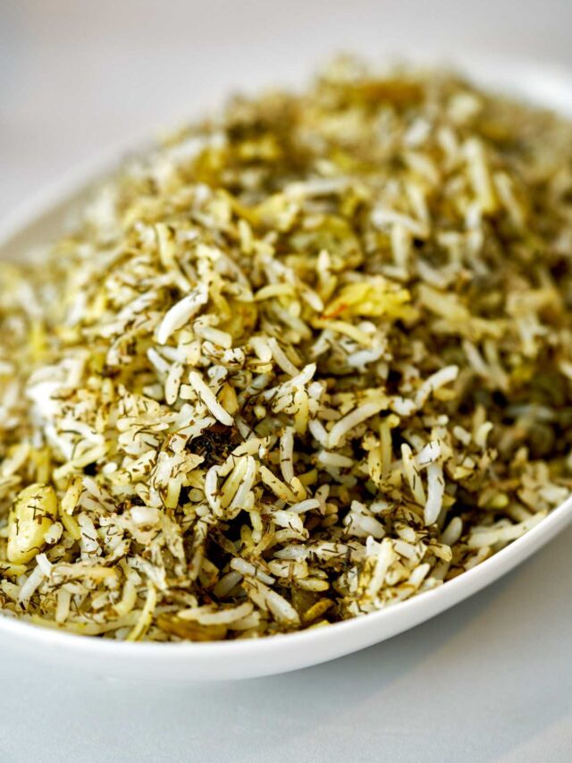 Baghali Polow - Persian Dill Rice - Proportional Plate