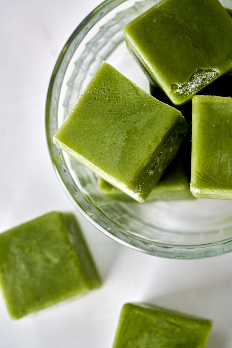 Matcha Latte Ice Cubes