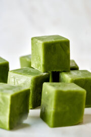 Matcha Latte Ice Cubes - Proportional Plate