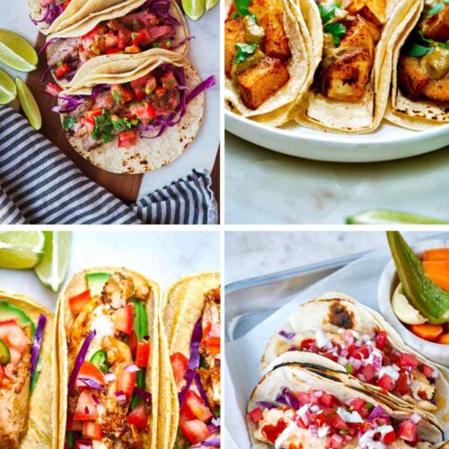 Collage of tacos.