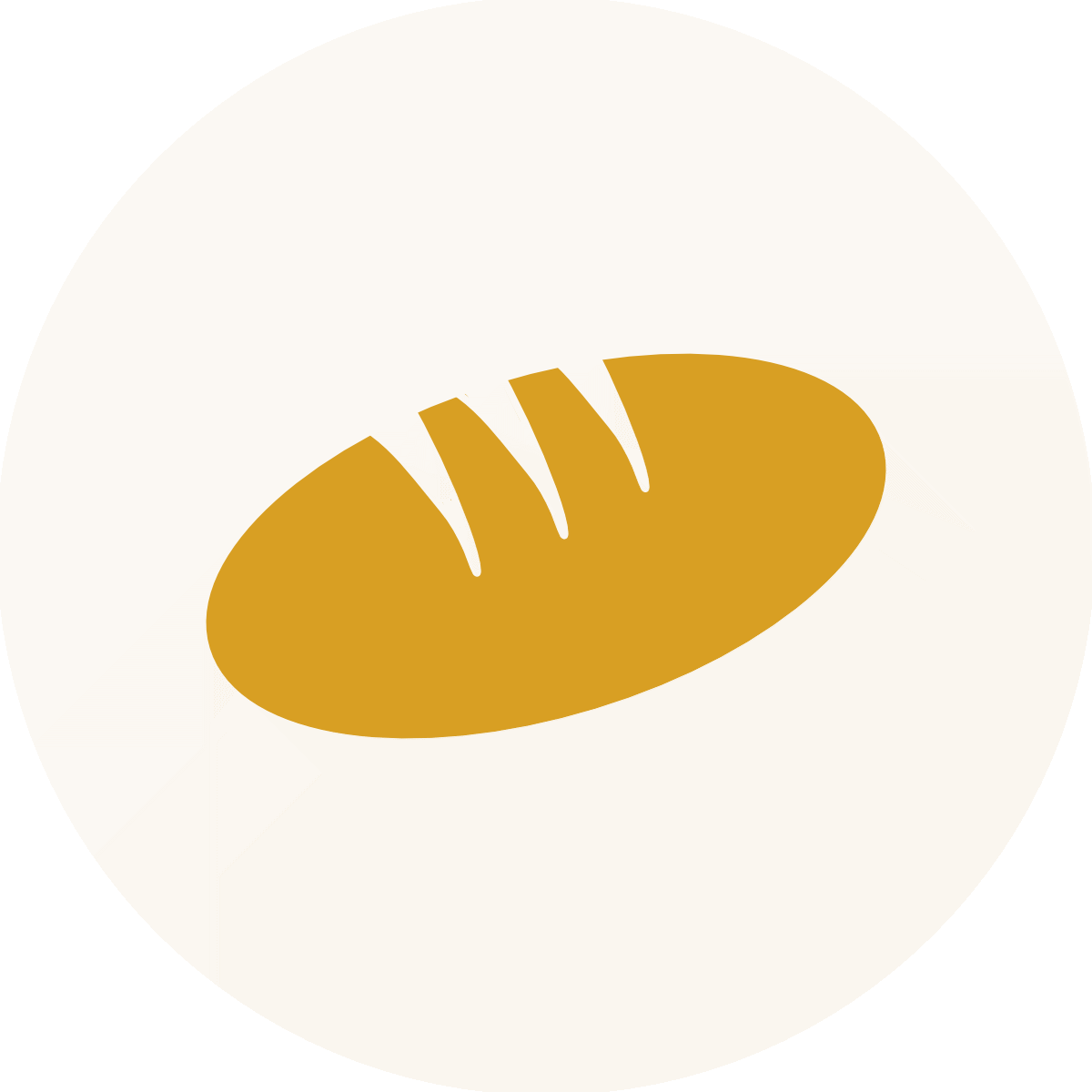 Clipart of a yellow loaf of bread.