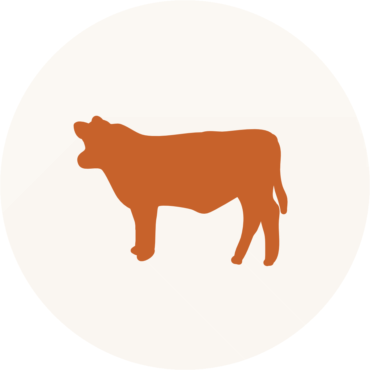 Clipart of an orange cow.