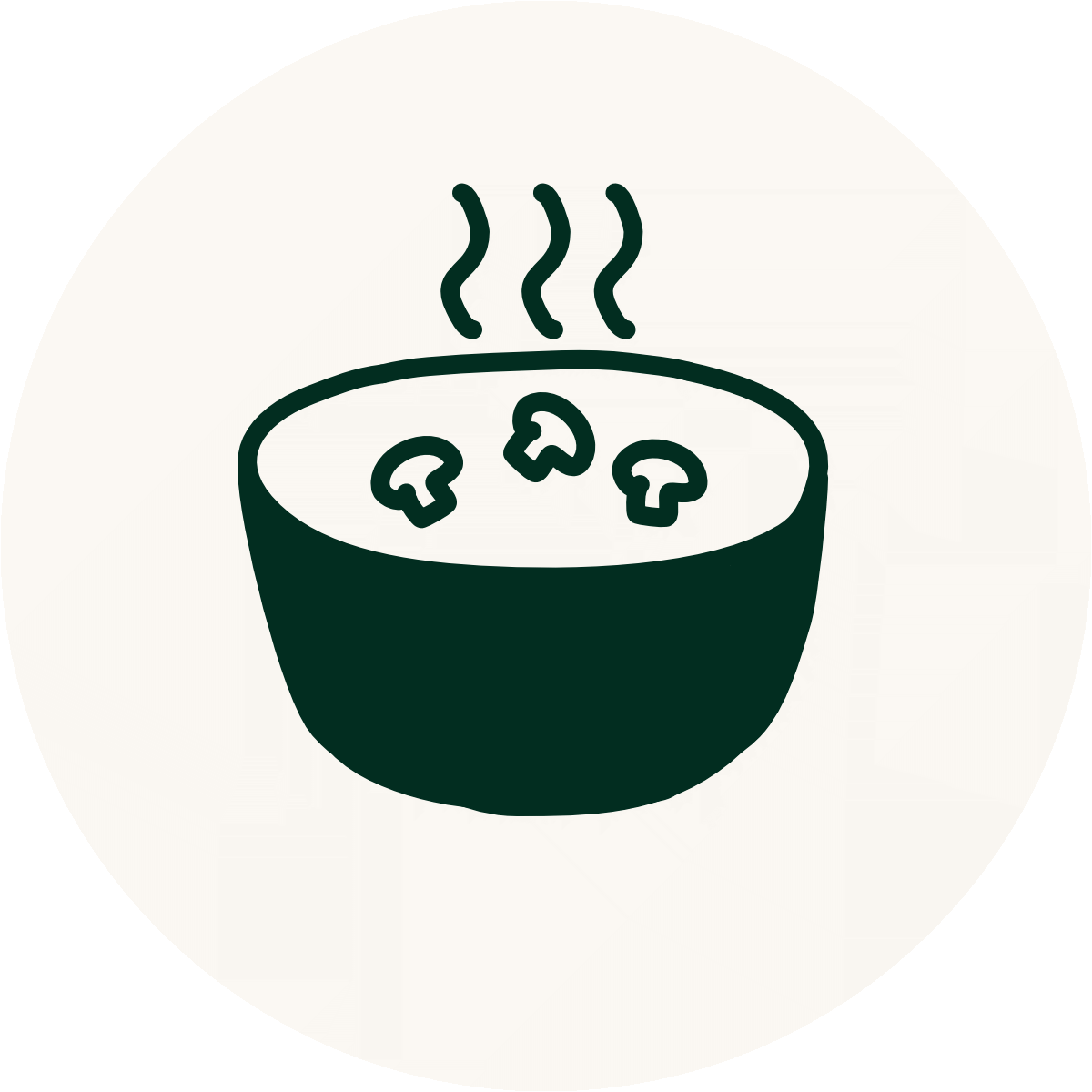 Clipart of a bowl of soup.