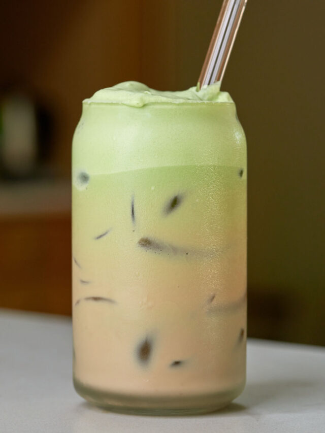 Iced Chai Latte with Matcha Cold Foam